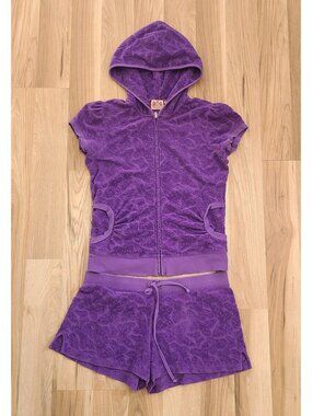 Juicy Couture Tracksuit W Shorts Purple Y2K size M